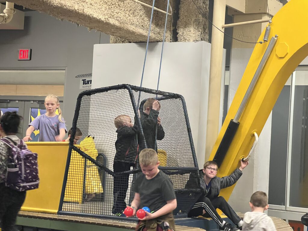 Playing in the construction zone at the Cincinnati Zoo Museum