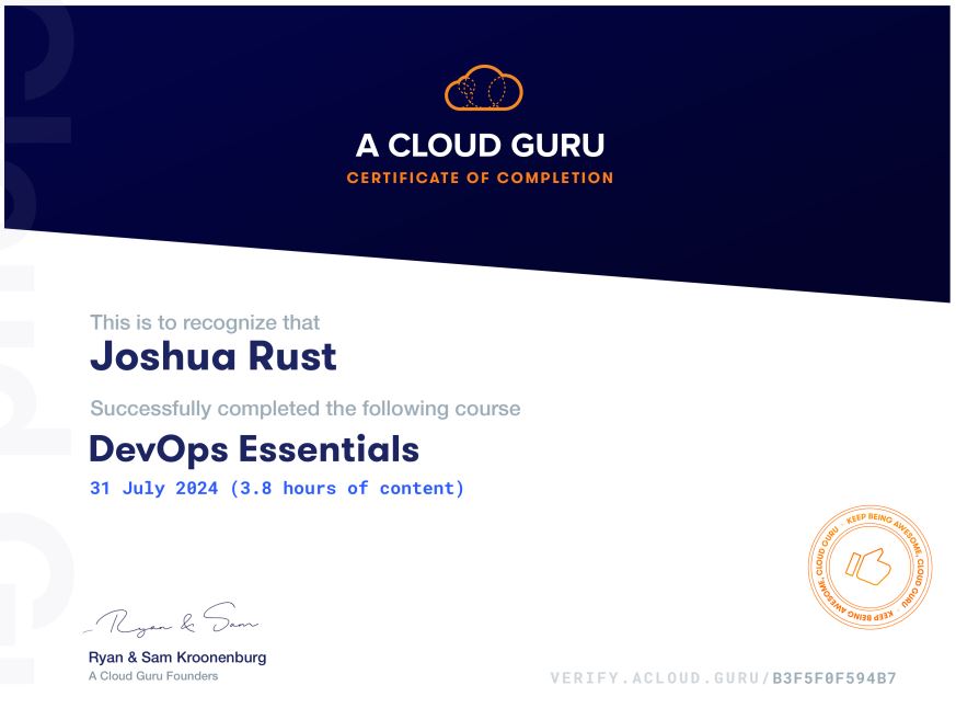 A Cloud Guru - DevOps Essentials
