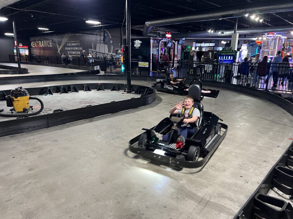 Riding Go Karts at Scene 75
