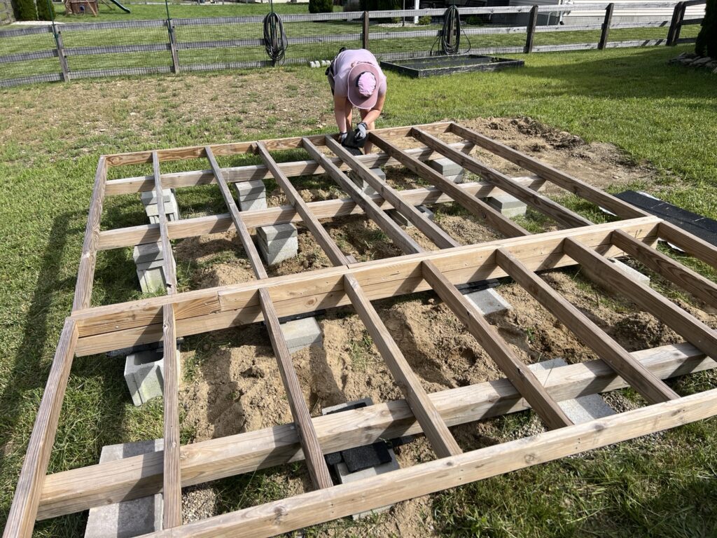 Leveling Our Base For the Storage Bin
