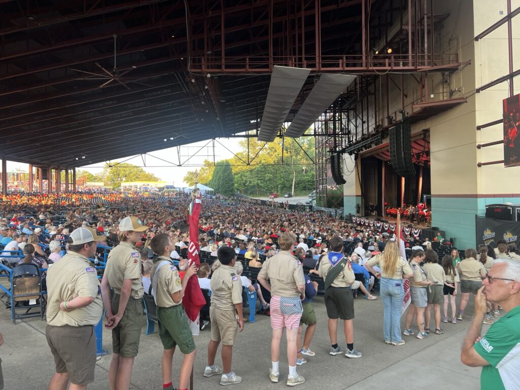 Scouts In Line At The Red, White, And Boom
