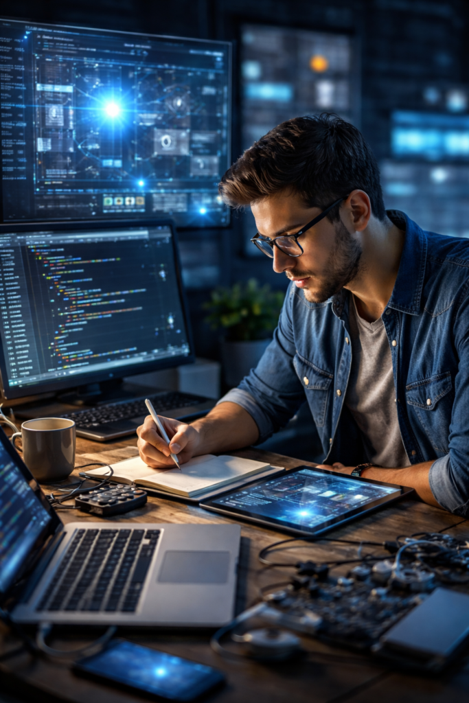 ChatGPT Image - Man Studying Technology