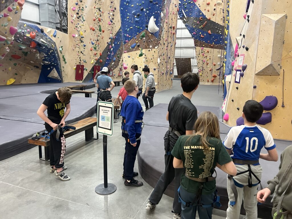 Gym Climbing Time with the Troop
