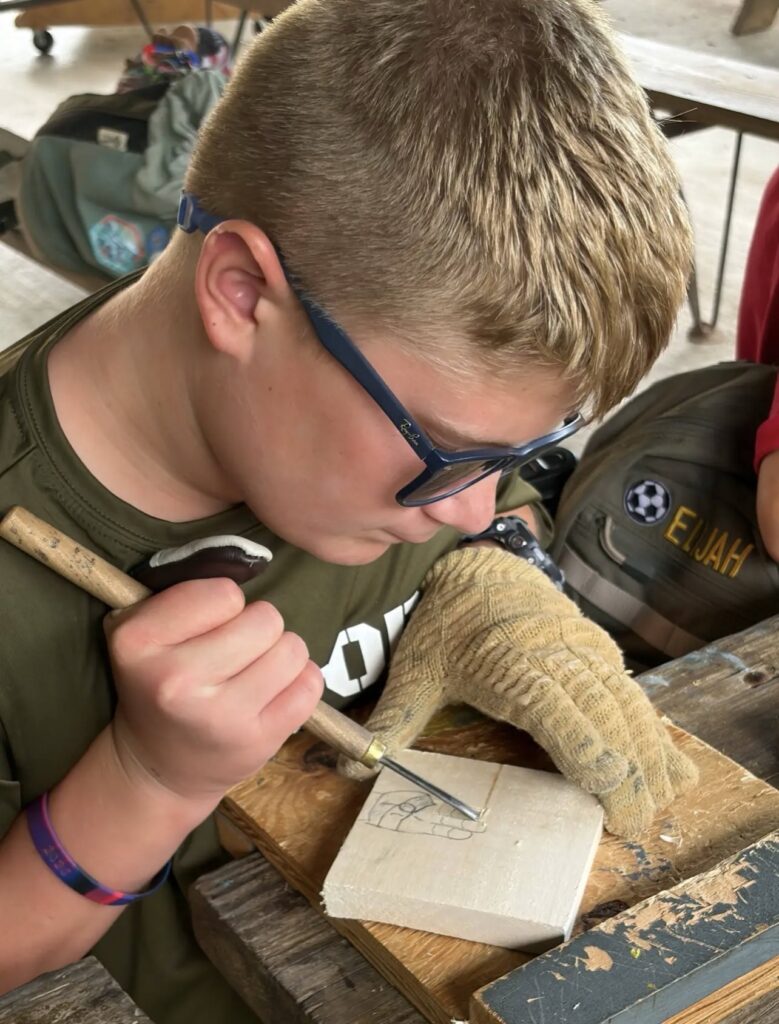 Teddy Doing Woodwork at Summer Camp 2026