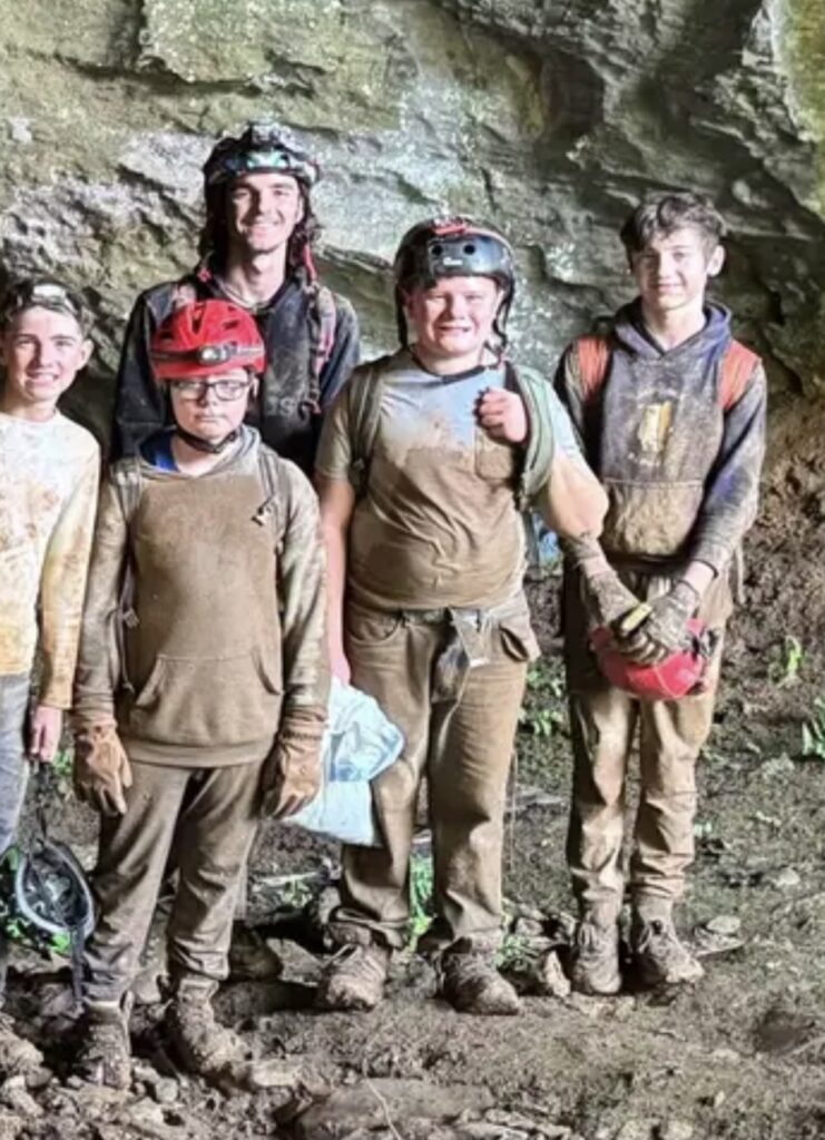 Ted Going on a Caving Adventure with his Troop