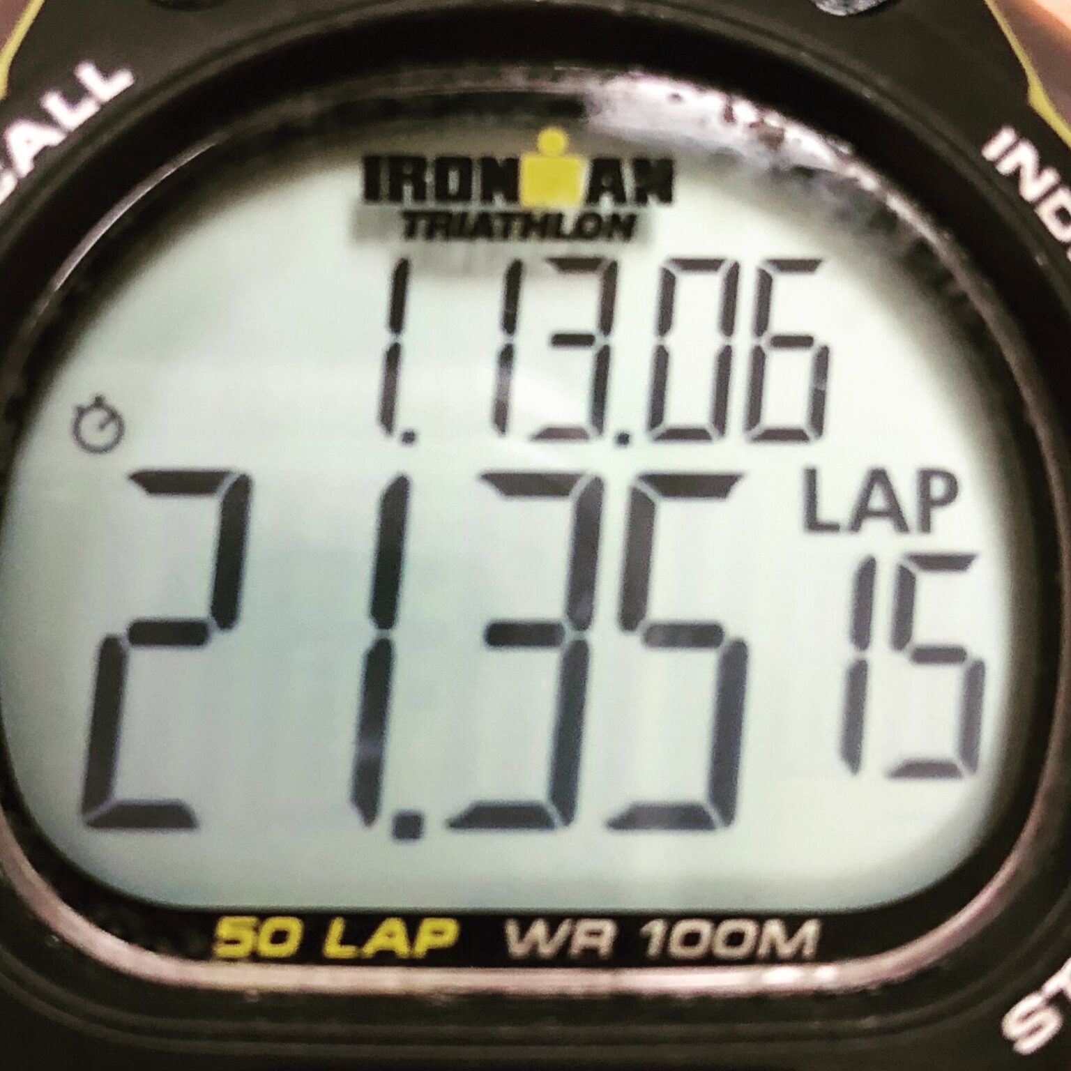 An Iron Man watch showing my 750 M time